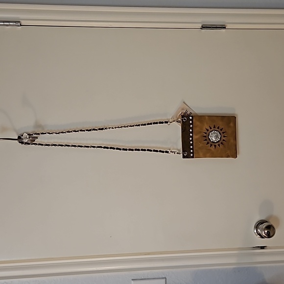 Brown Faux Leather Western Concho Crossbody Mini Bag - Picture 2 of 7